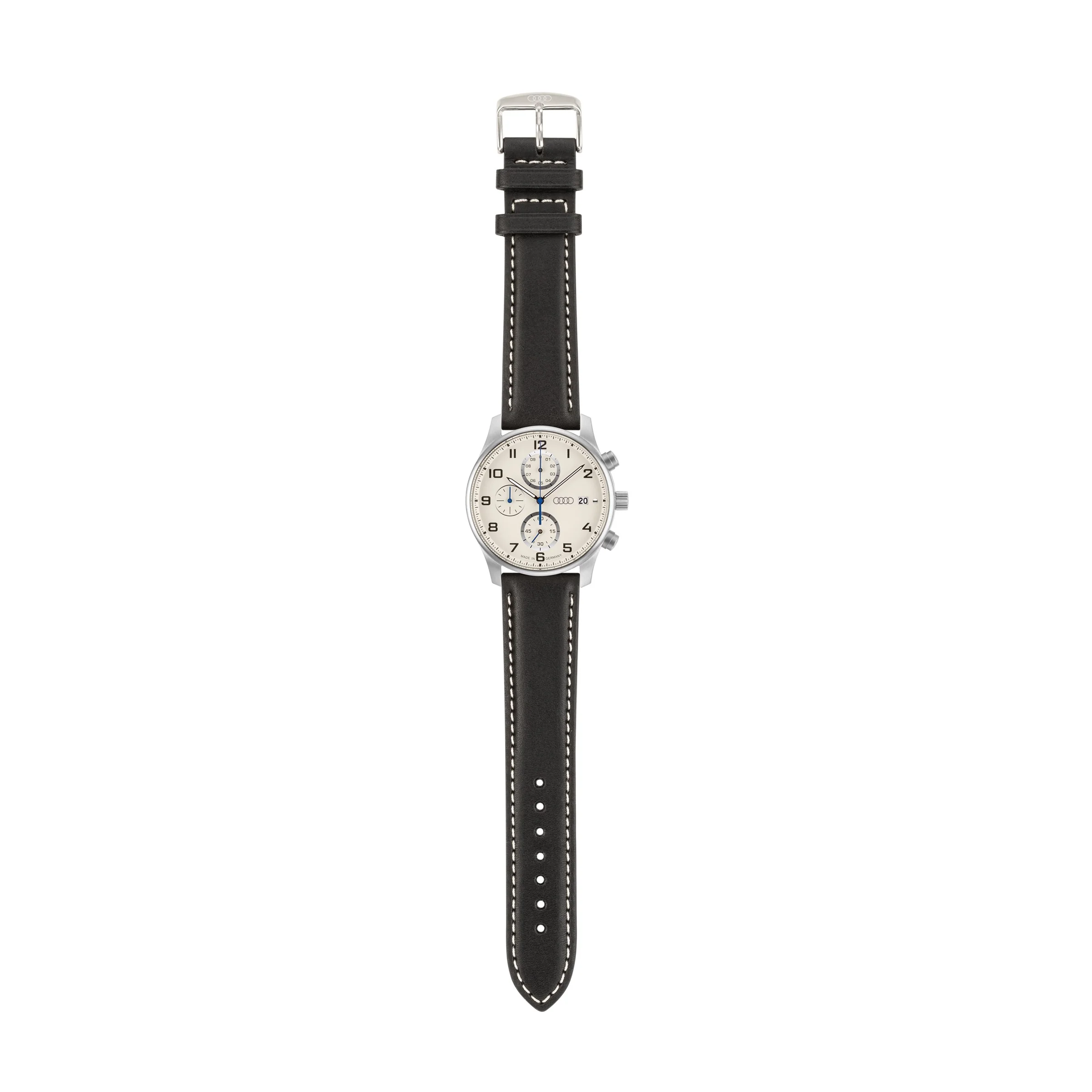 Audi Chronograph, mens, silver/beige - Image 3