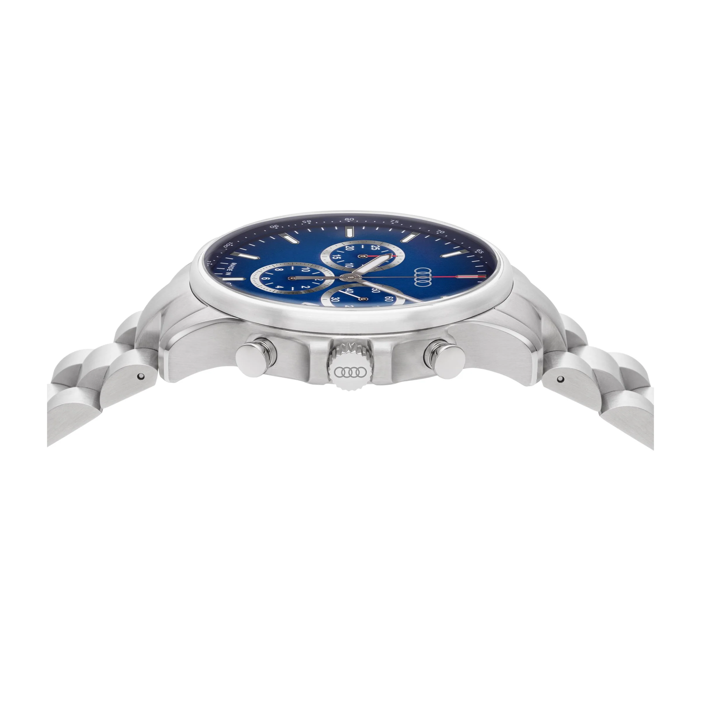 Audi Chronograph stainless steel, silver/blue - Image 2