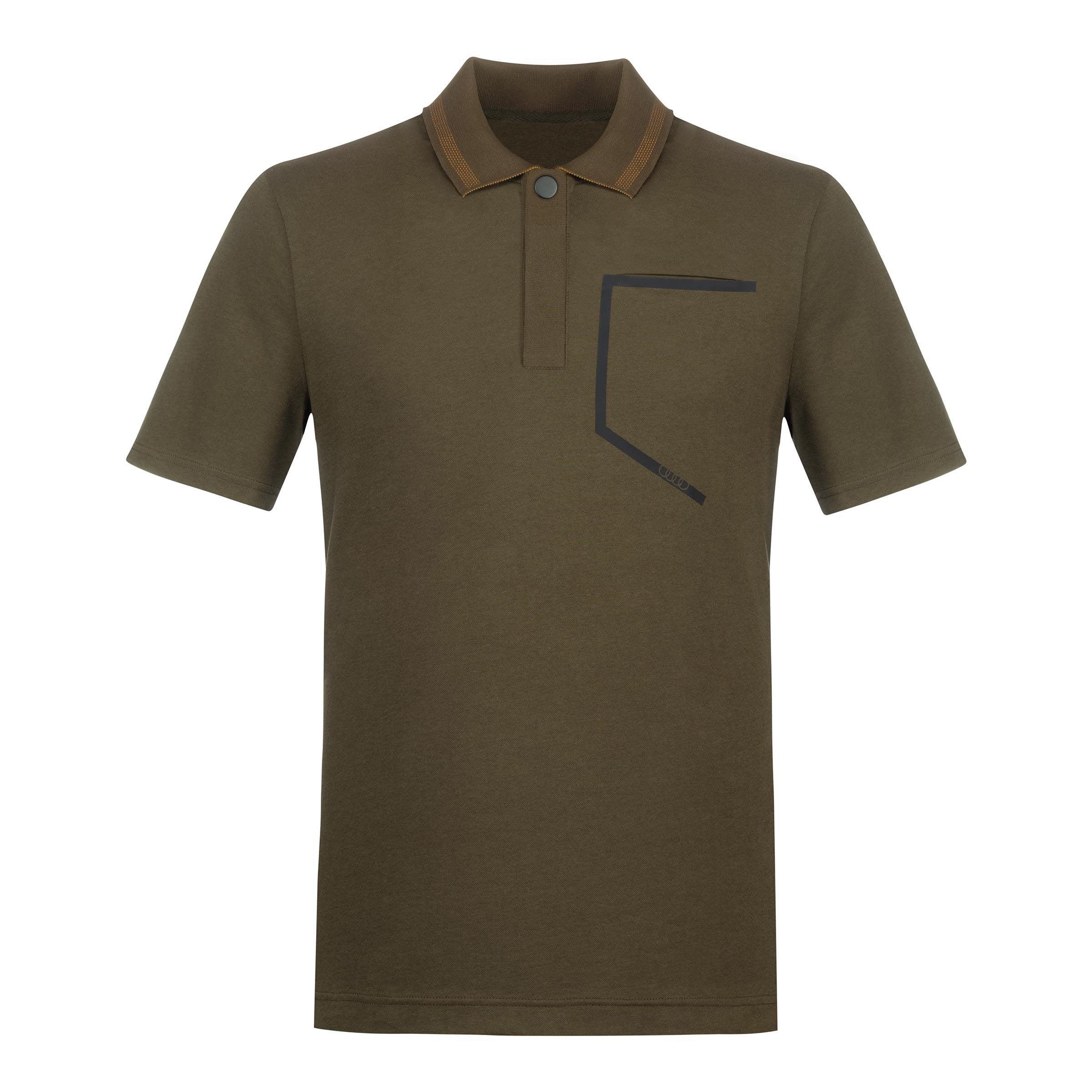 Audi premium polo shirt, Mens, olive green