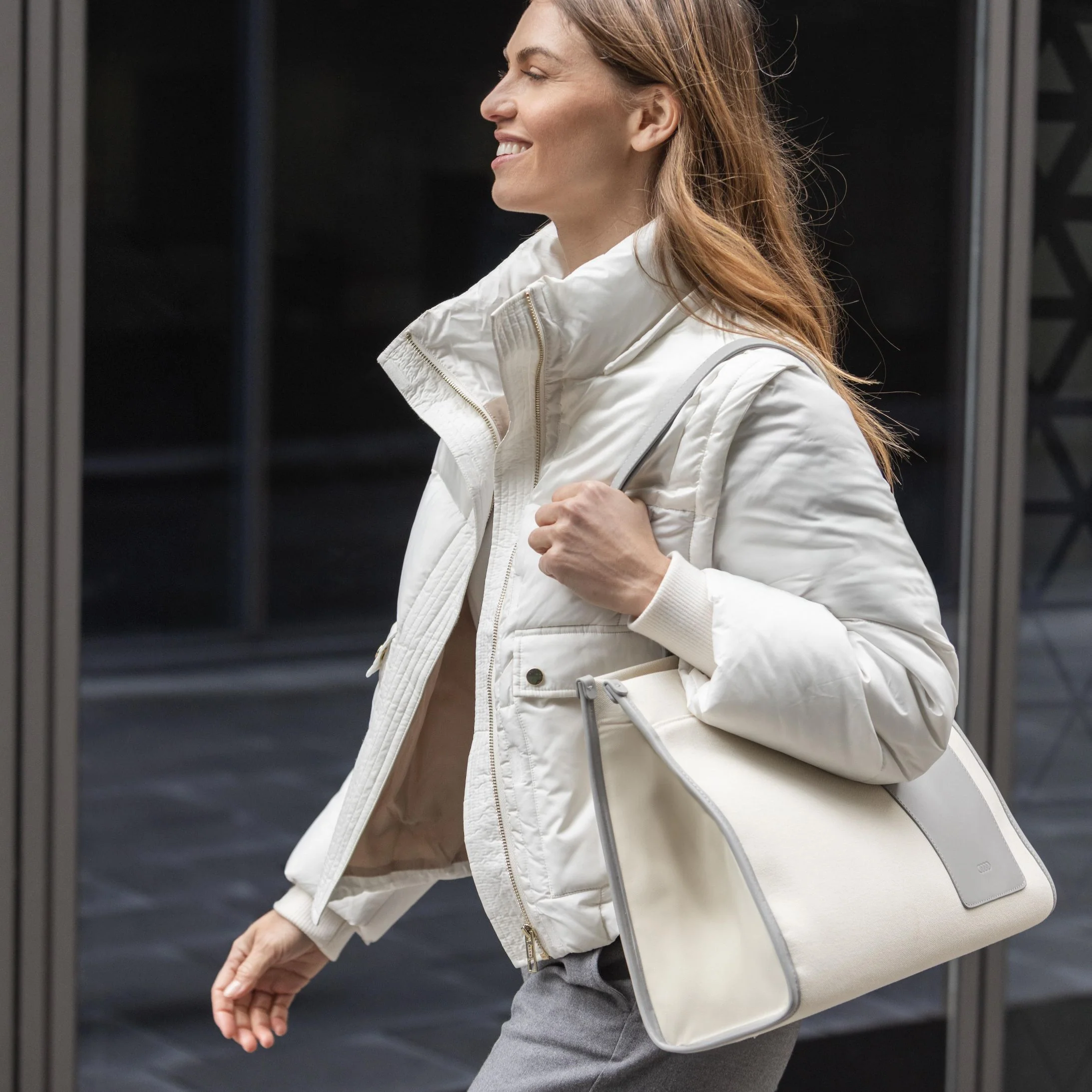 Audi women's bag, cream/grey - Image 2