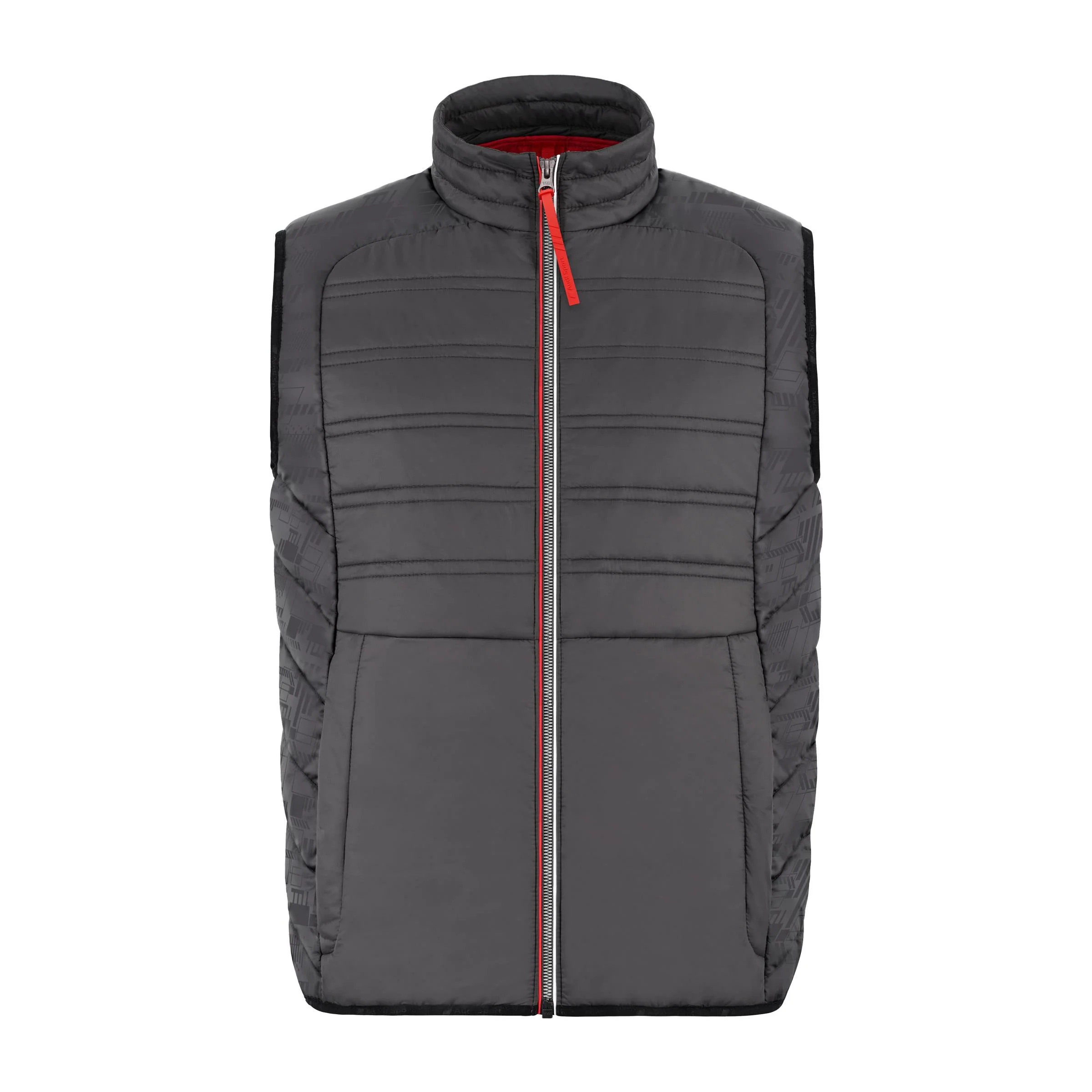 Audi Sport quilted vest, mens, dark grey S