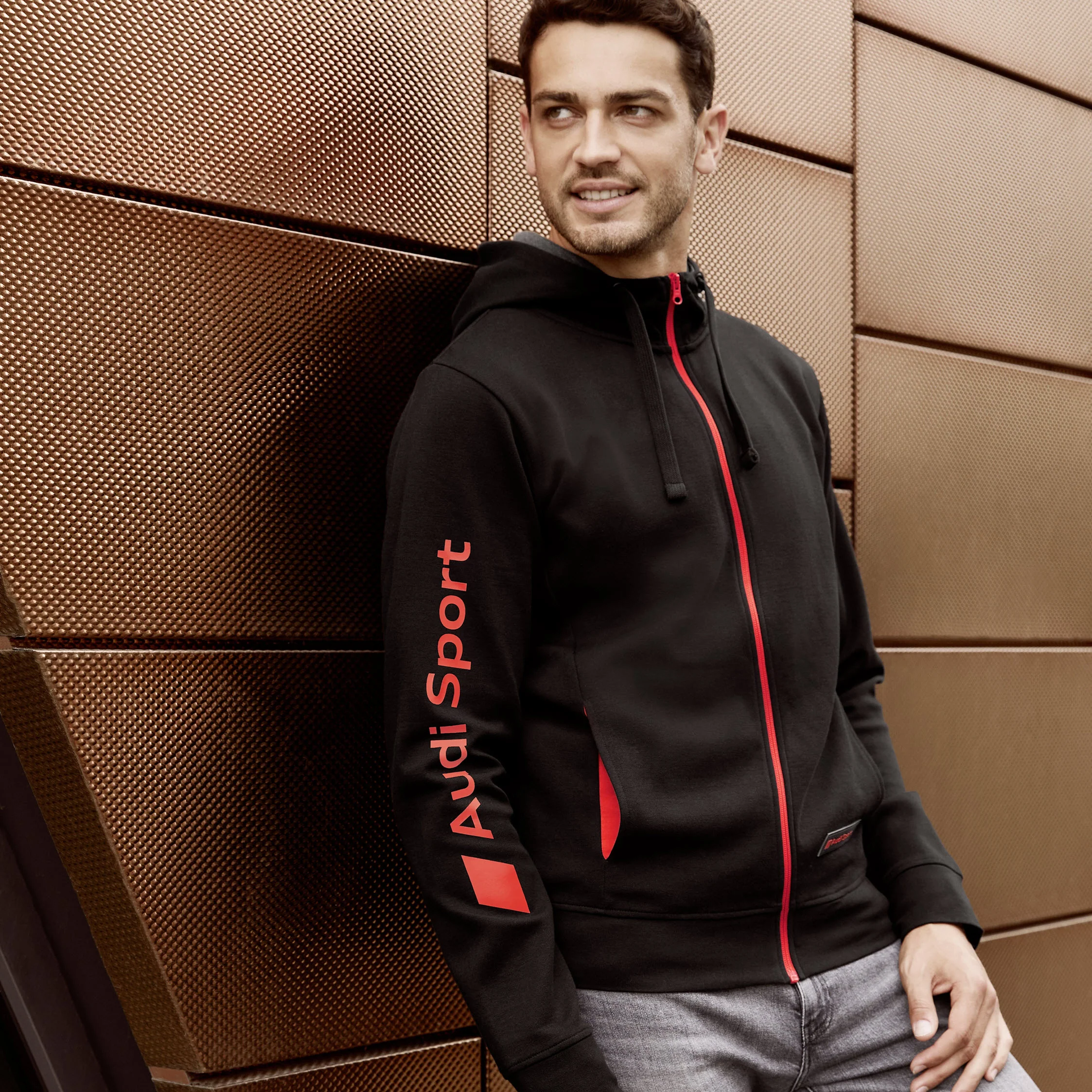 Audi Sport sweatjacket, mens, black