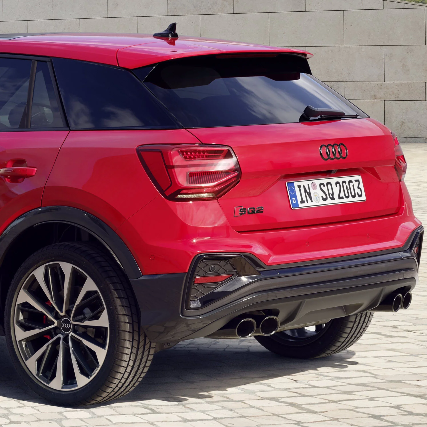 Audi rings, rear. Black, Q2 - Image 2