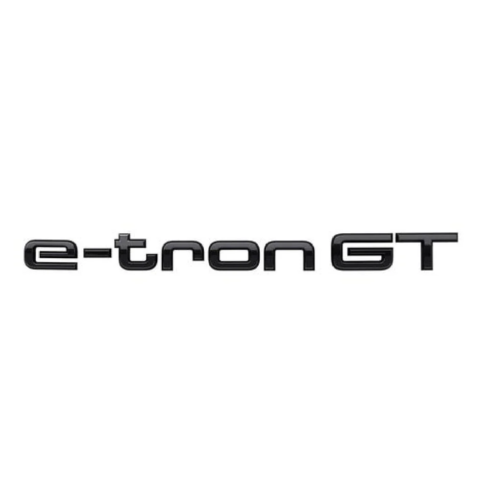e-tron GT model name, rear. Black