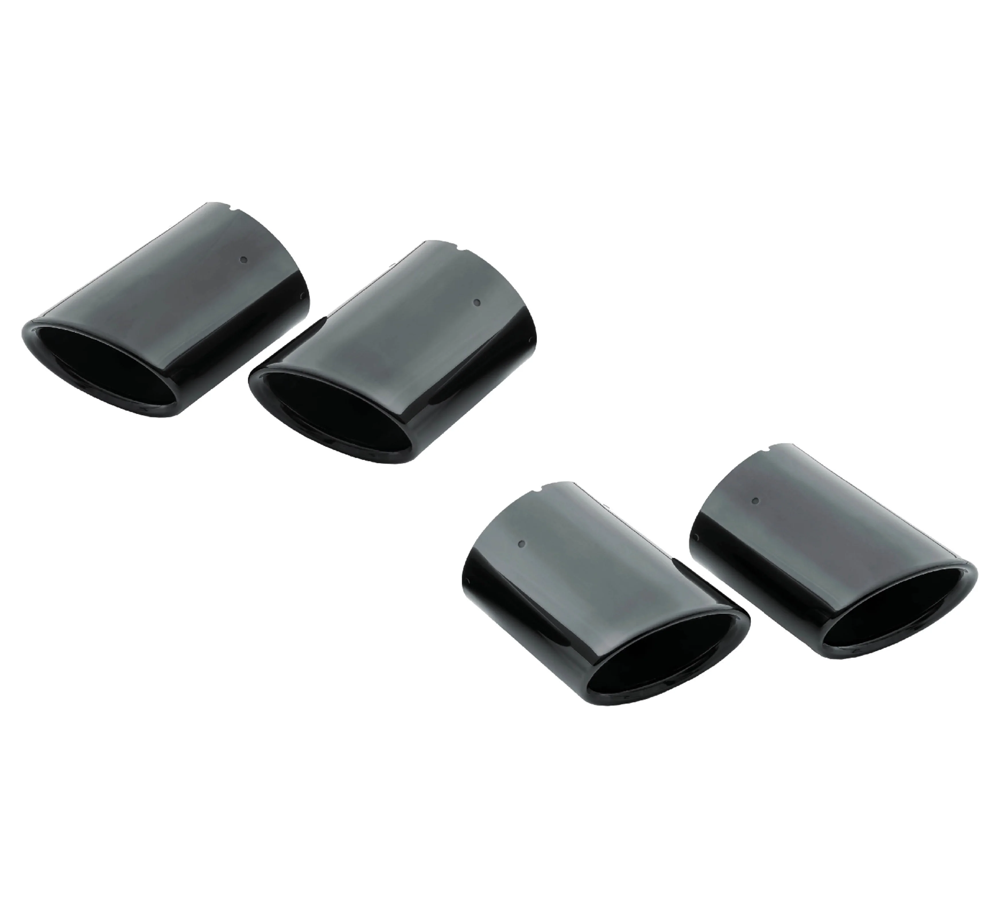 S3 Sport tailpipe trims. Black chrome. Package