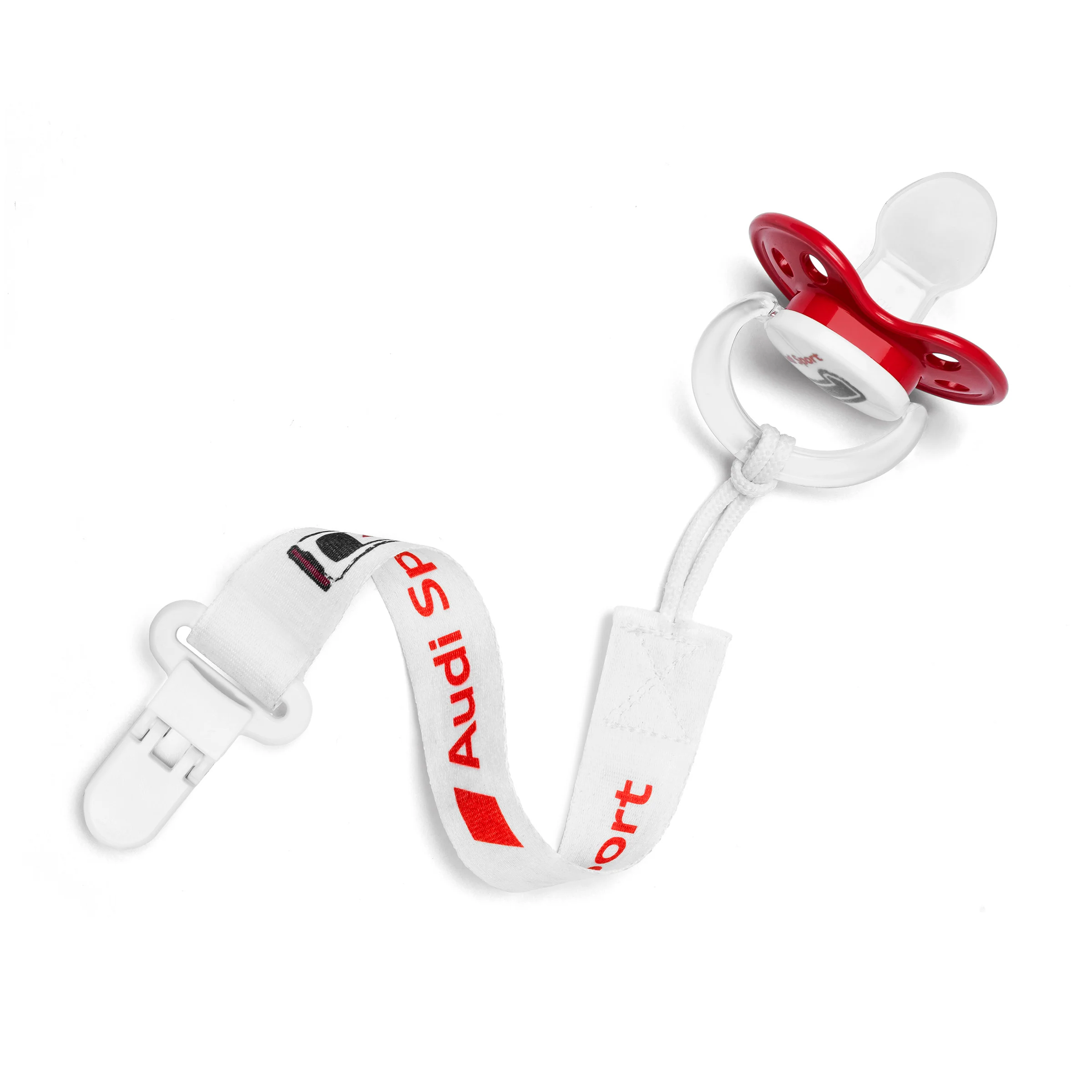 Audi Sport Dummy with chain, set of 2, Babys, grey/red - Image 2